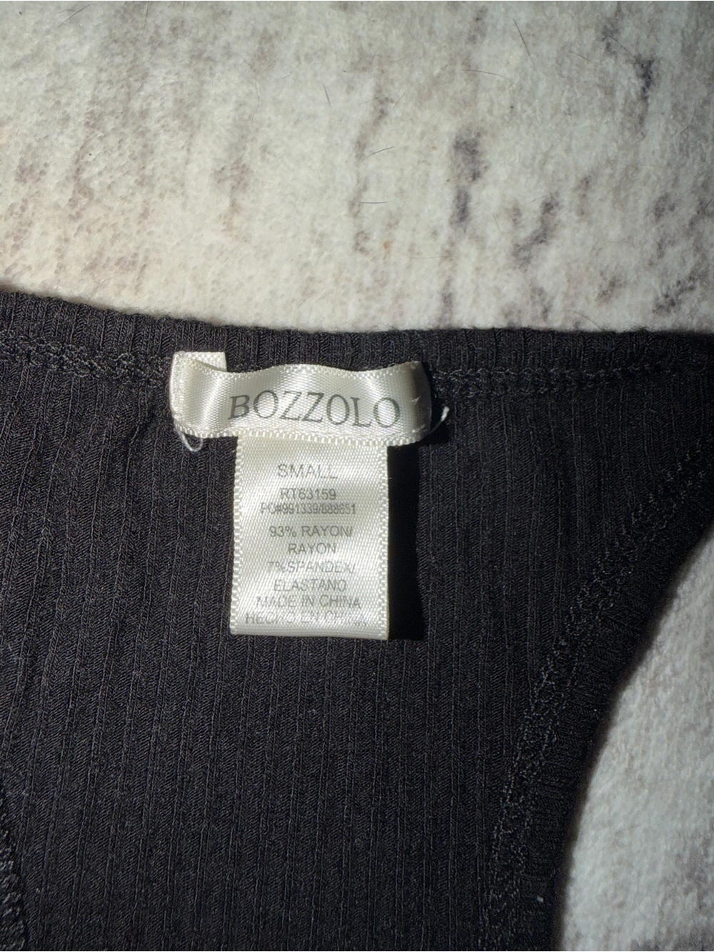 Bozzolo Black Ribbed Cropped Racerback Button-Front Tank Top size Small - Picture 3 of 4